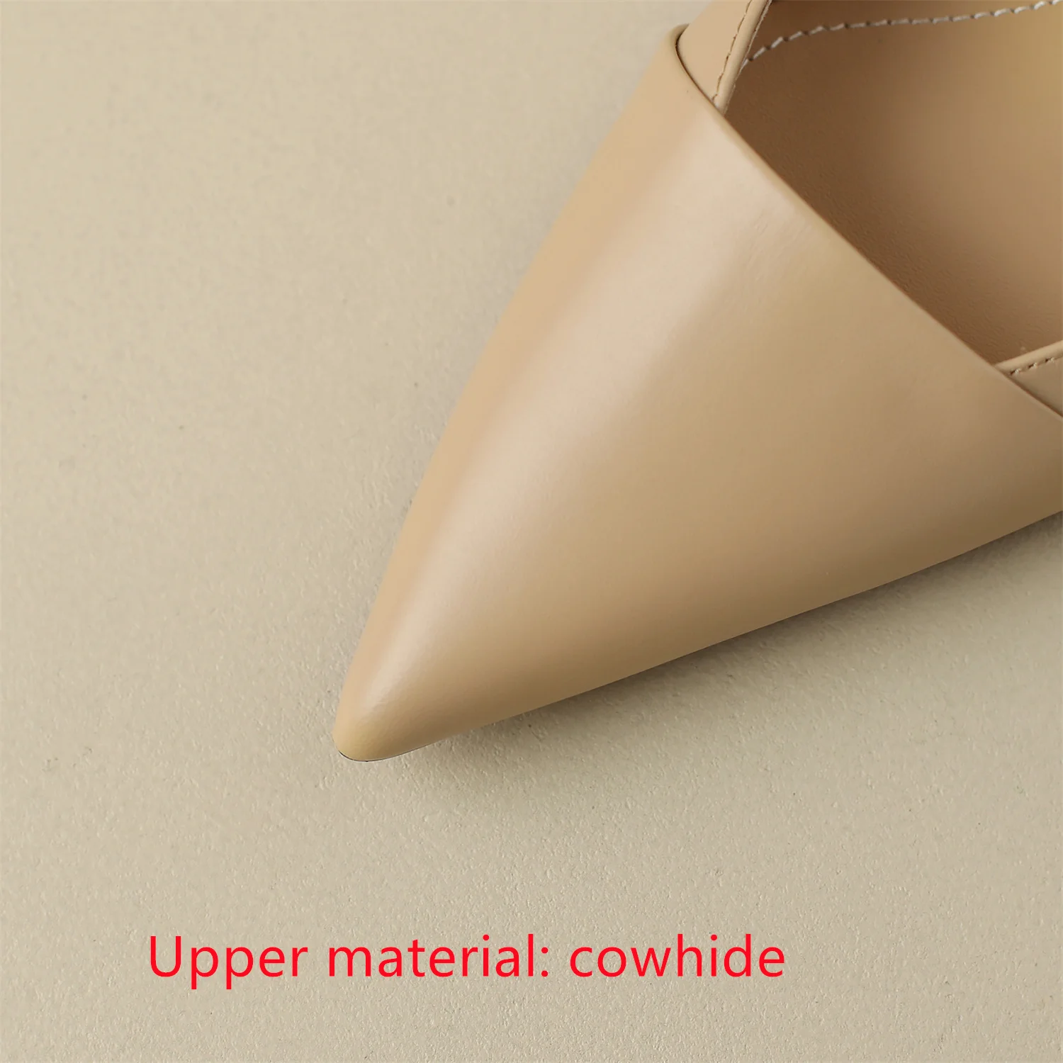 Heel Sandals Women 2023 Luxury Cowhide Upper Sheepskin Insole Sheepskin Insole Pointed Toe Slingback Handmade Female Shoes