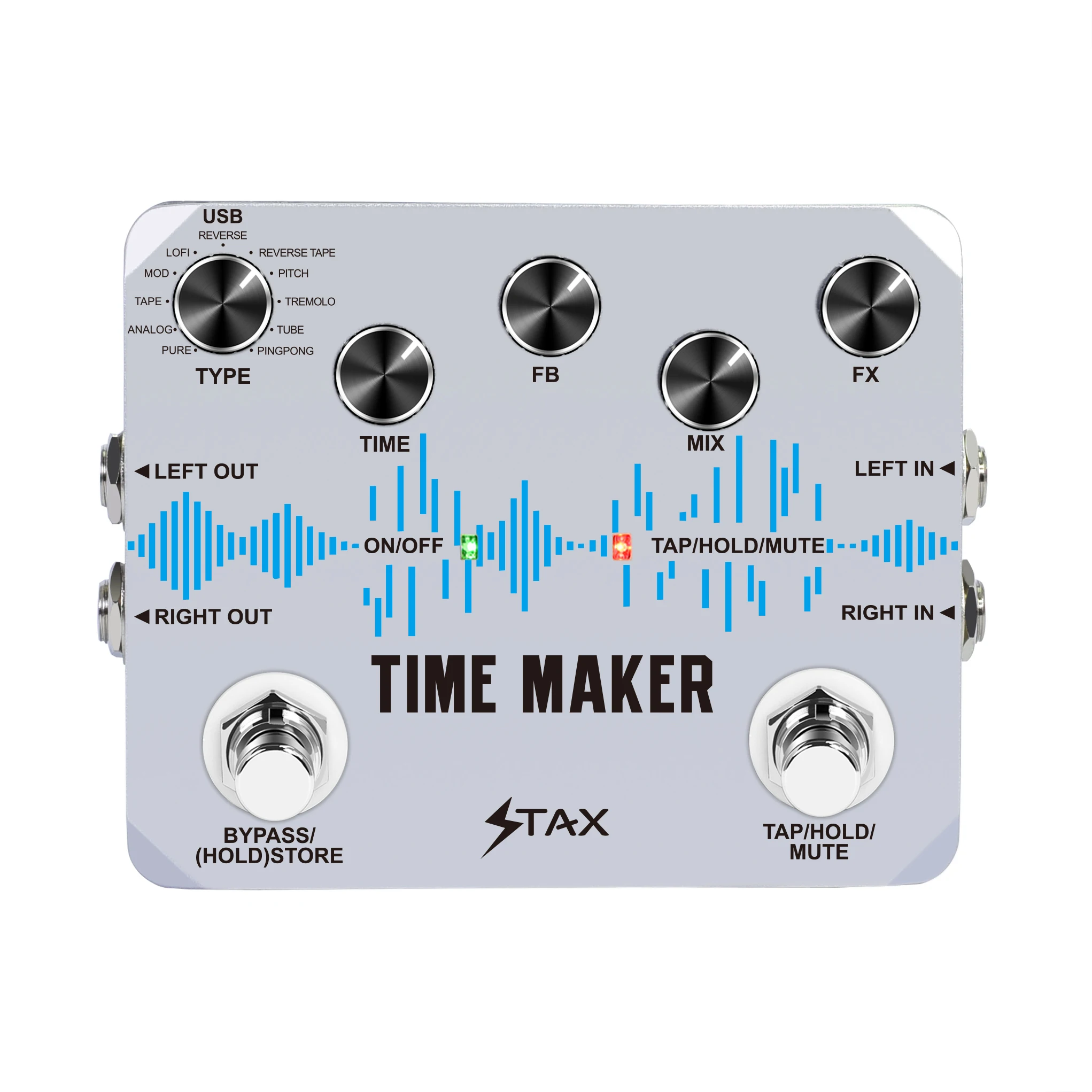 

Stax LTD-02 Guitar Time Maker Pedal Ultra Delay Effect Pedals For Electric Guitars 11 Types Delay
