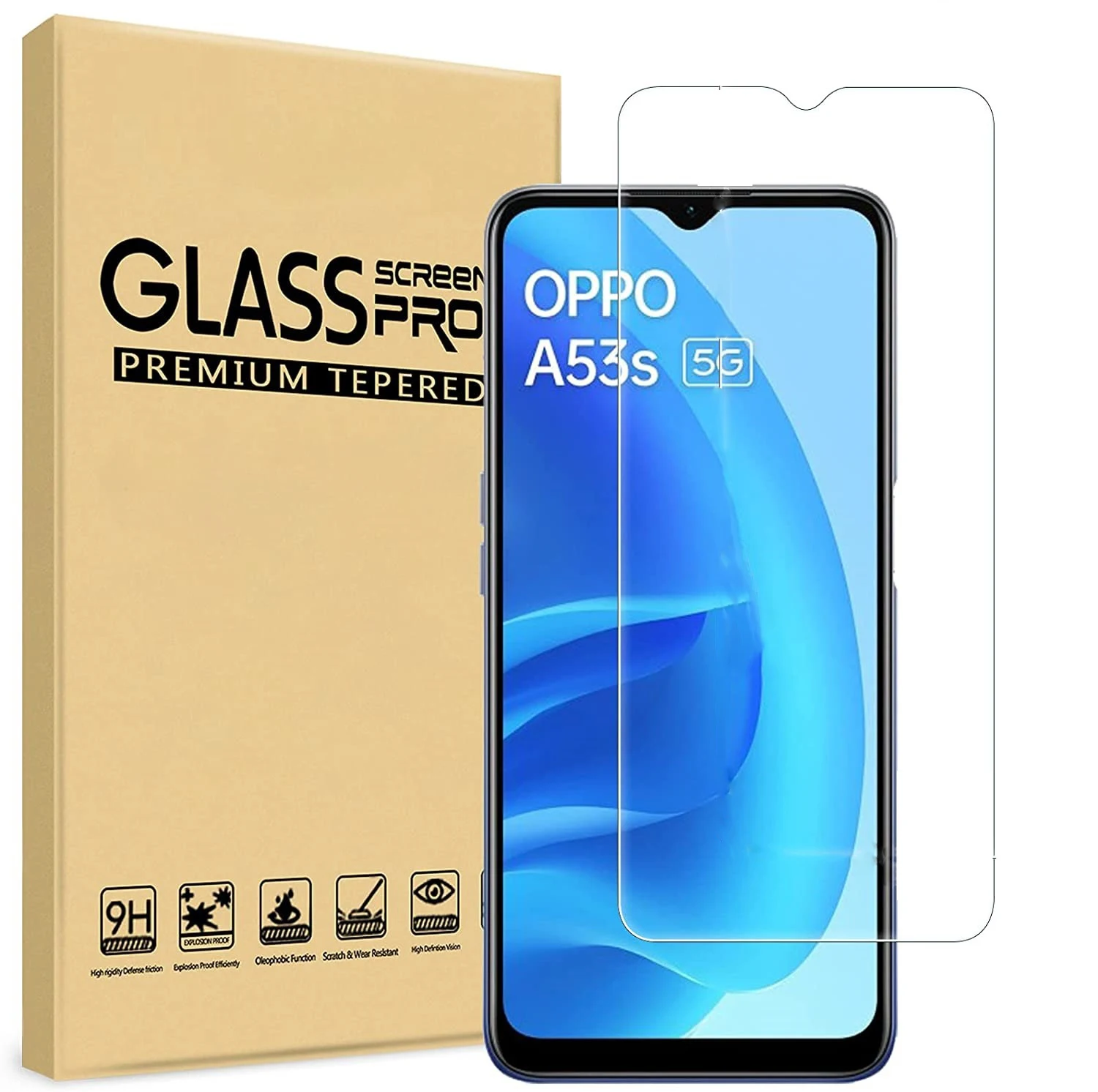 

For OPPO A16 Glass For OPPO A16 A 16 Tempered Glass Full Cover Screen Protector For OPPO A53 A92 A72 A52 A16 A53S Glass