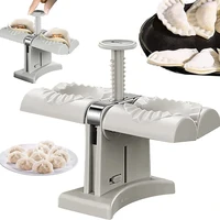 household double head automatic dumpling maker mouldkitchen stainless steel manual press type quickly easy tool for dumpling