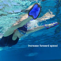 professional swimming hand webbed silicone correction fins men women diving training flippers palm finger gloves water sports