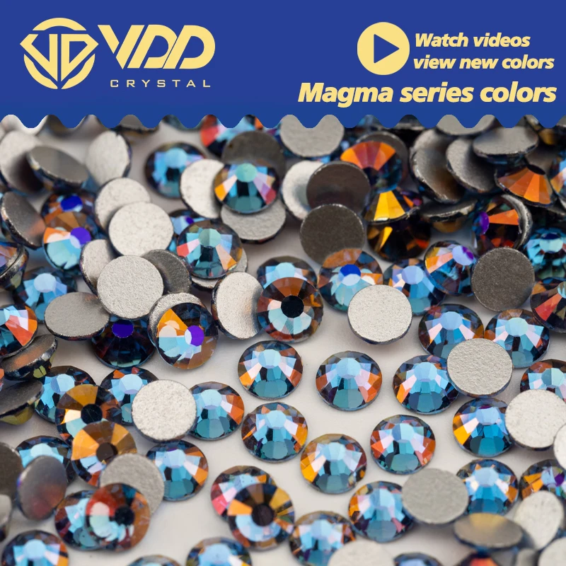 

VDD Magma светильник Blue SS6-SS30 новый цвет стеклянная искусственная бриллиант с плоской задней стороной блестящие камни для ногтевого дизайна аксессуары для творчества