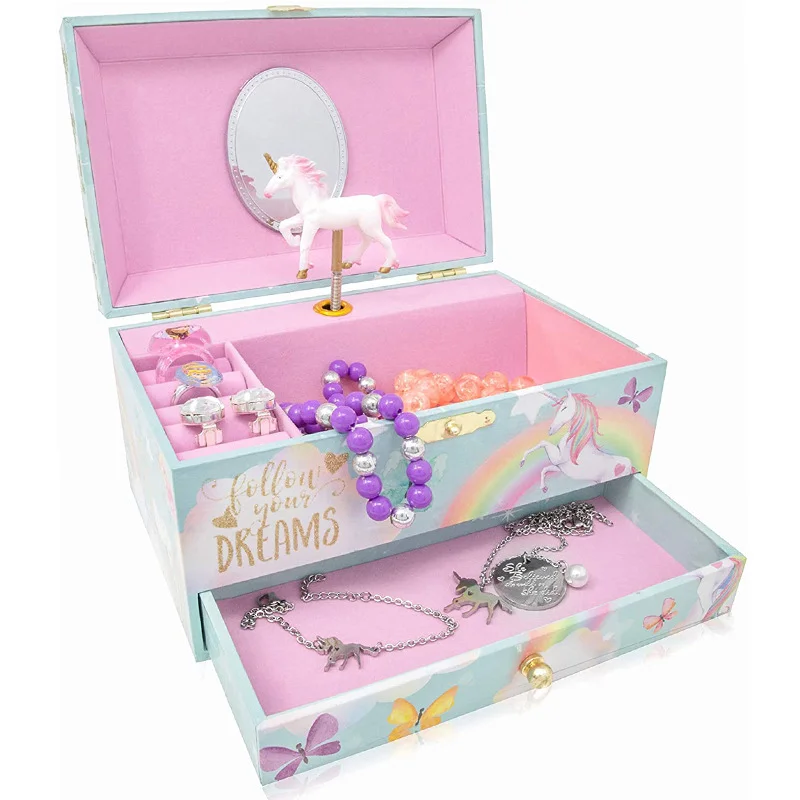 Unicorn Jewelry Storage Box and Packaging Children's Music Box Multi Functional Jewelry Display Box Birthday Gift