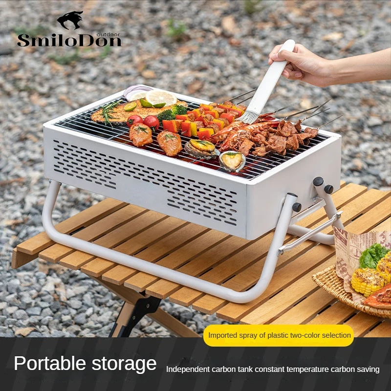 

SmiloDon Camping Picnic Stove Outdoor BBQ Grill Stove Portable Cooking Charcoal Stove One-piece Barbecue Utensils