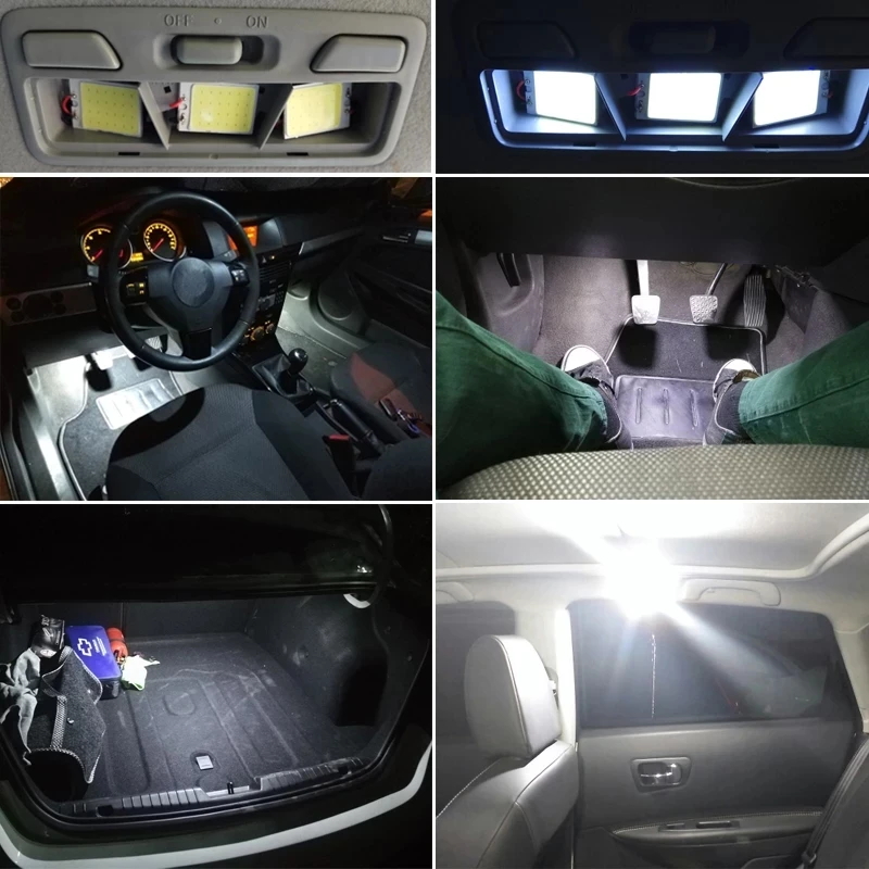12V 24V Festoon LED COB Signal Bulbs 31mm 36mm 39mm 41mm C5W 168 Car Interior Reading Lights T10 BA9S Dome License Plate Lamp images - 6