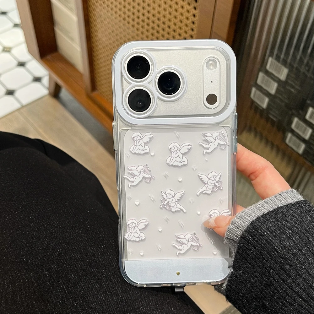 Фото 5-цветный светящийся чехол для телефона с вспышкой Lucky Angel для iPhone 16, 15, 13, 12, 11, 14 17 Pro Max Plus, противоударный чехол №5