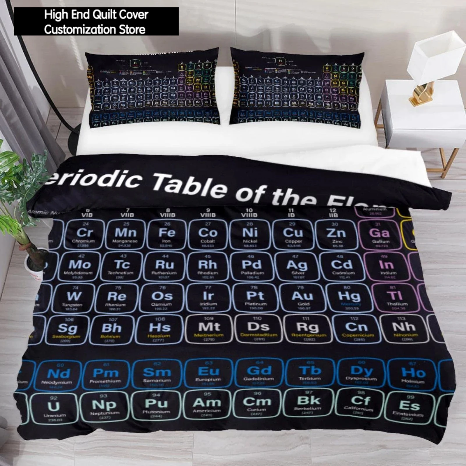 Периодическая таблица пододеяльник King Queen образовательная наука химия комплект