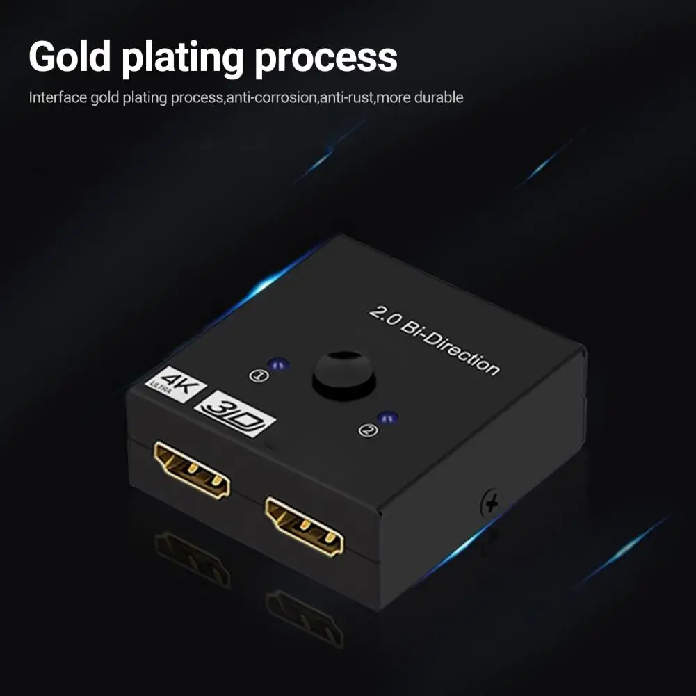 

HDMI-compatible Switcher Bi-Directional High Resolution 4K@60hz HDMI-compatible 1X2/2X1 Switch Splitter for PS4 TV Box