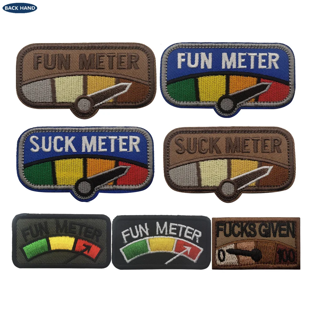 

Топливный манометр, тканевая наклейка, вышивка, шитье, тактическая нашивка для одежды, крючок и кольцо, военные нашивки на одежду, кольцо