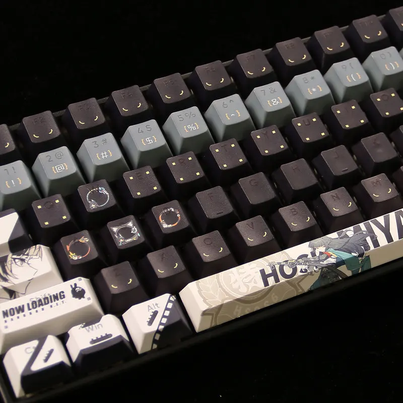 Фото Тематическая игра Zzz, 120 колпачков, игровая тема Hoshimi Miyabi, Pbt, пятисторонняя сублимация, вишневый профиль, передняя гравировка с боковой гравировкой, колпачок №2