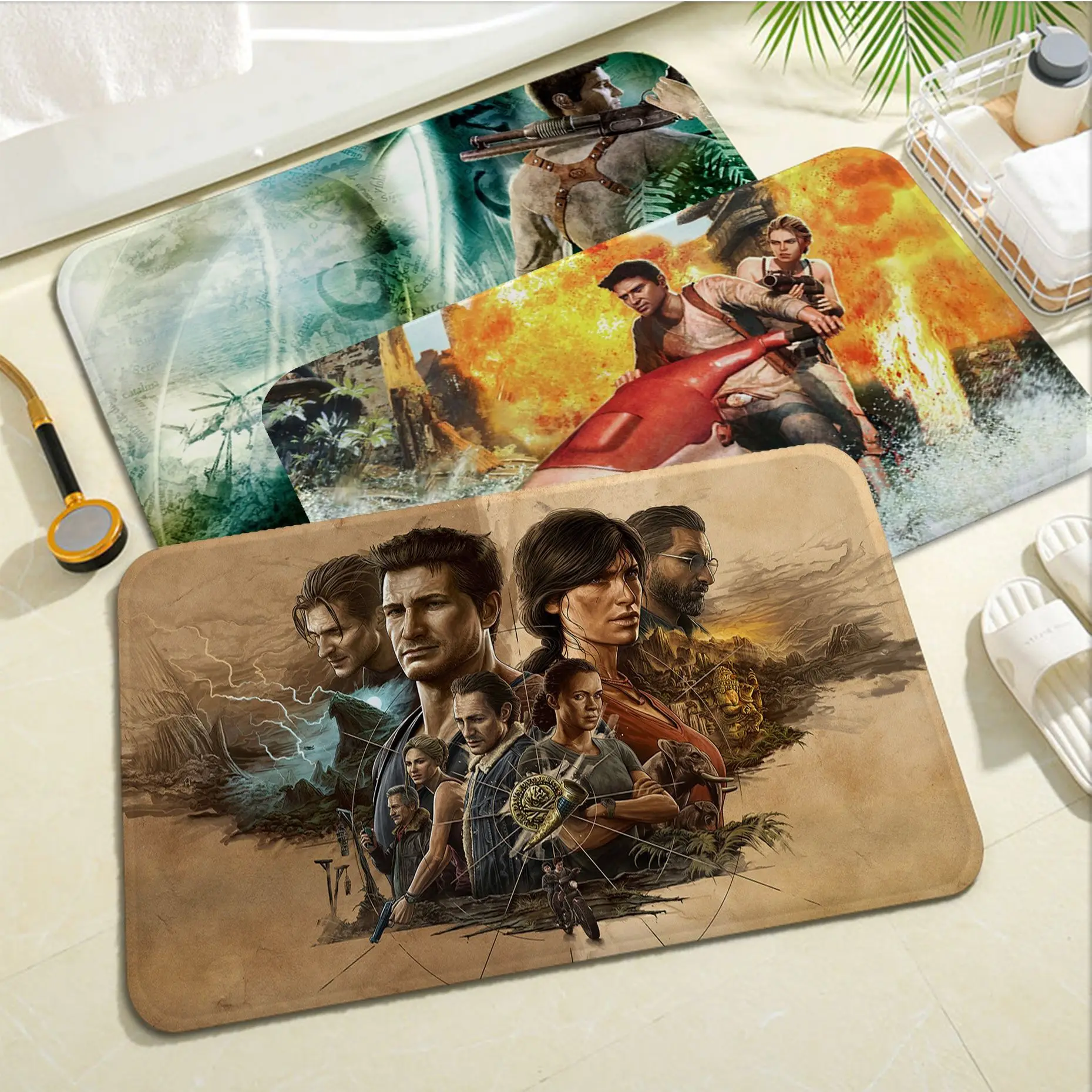 

Uncharted Floor Carpet Anti-slip Absorb Water Long Strip Cushion Bedroon Mat Hotel Decor Mat