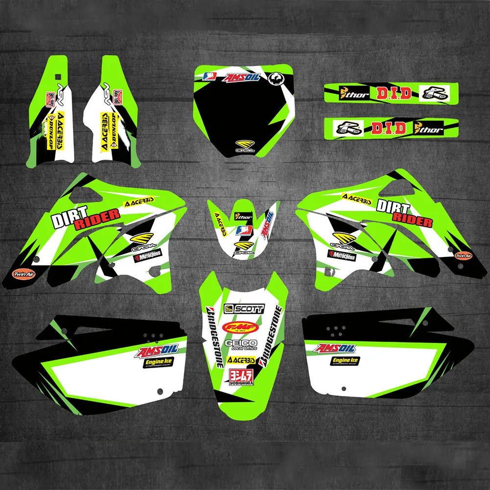 Бесплатный пользовательский номер имя Мотокросс графика фоны наклейки Наборы