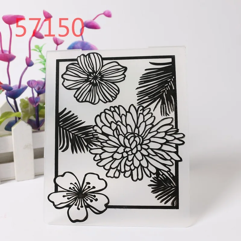 

New Arrival Flowers Plastic Embossing folder Template for DIY Scrapbooking Crafts Making Photo Album Card Handmade Decoration