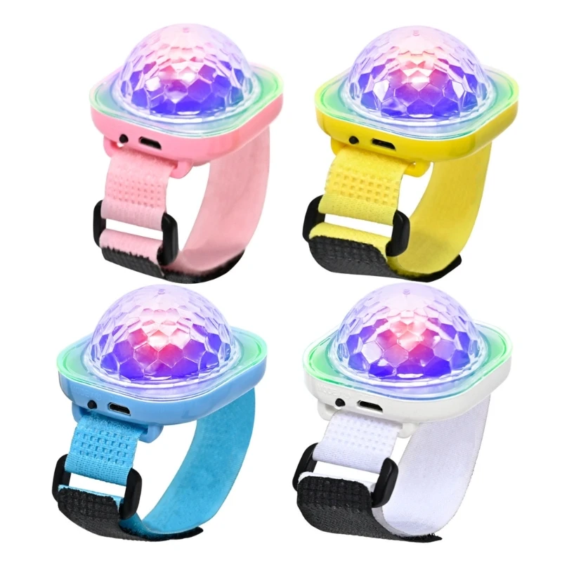 

RGB Light Wearable Watch Disco DJ Stage Lights USB5V Rechargeable Car Type Suction Cup Ambient Lamp for Home Bar