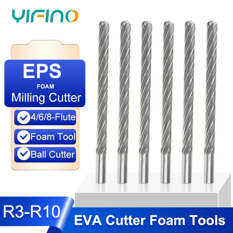 

YIFINO Foam Milling Cutter Tool Carving Cutter Ball Hhead EPS Styrofoam Model Extended Blade Foam Cutter EVA Foam Tools