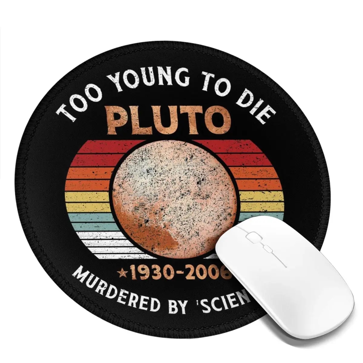 

Резиновый коврик для мыши Pluto, Настольный коврик для мыши для защиты от усталости, с рисунком Галактики, космоса, планеты, офиса