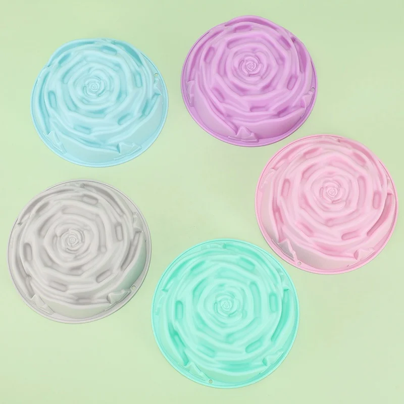 3D Цветочный поднос для выпечки силиконовые формы торта форма пиццы мусса большая