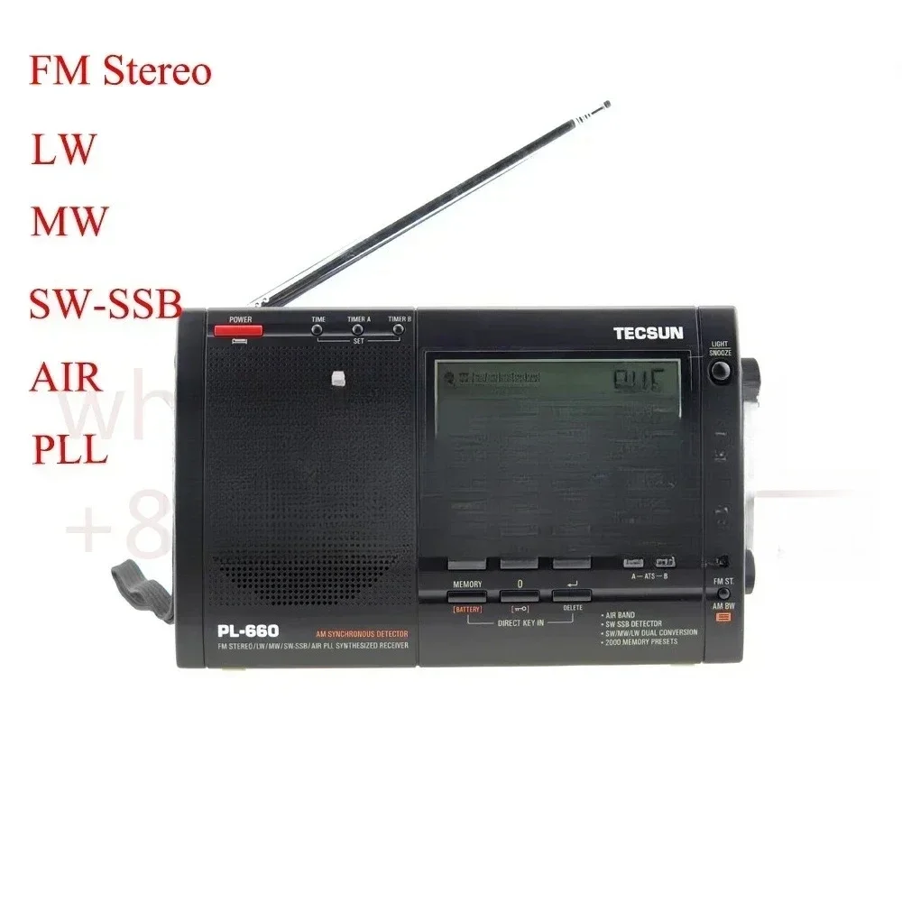 Фото TECSUN PL-660 Портативное радио высокого качества с FM-стерео MW/LW/коротковолновым SSB мирового диапазона приемника №3