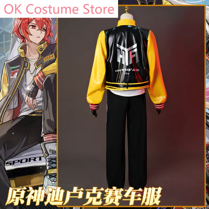 Genshin Impact Diluc Ragnvindr Локомотив Костюмы Мужчины Косплей Костюм Cos Игра Аниме