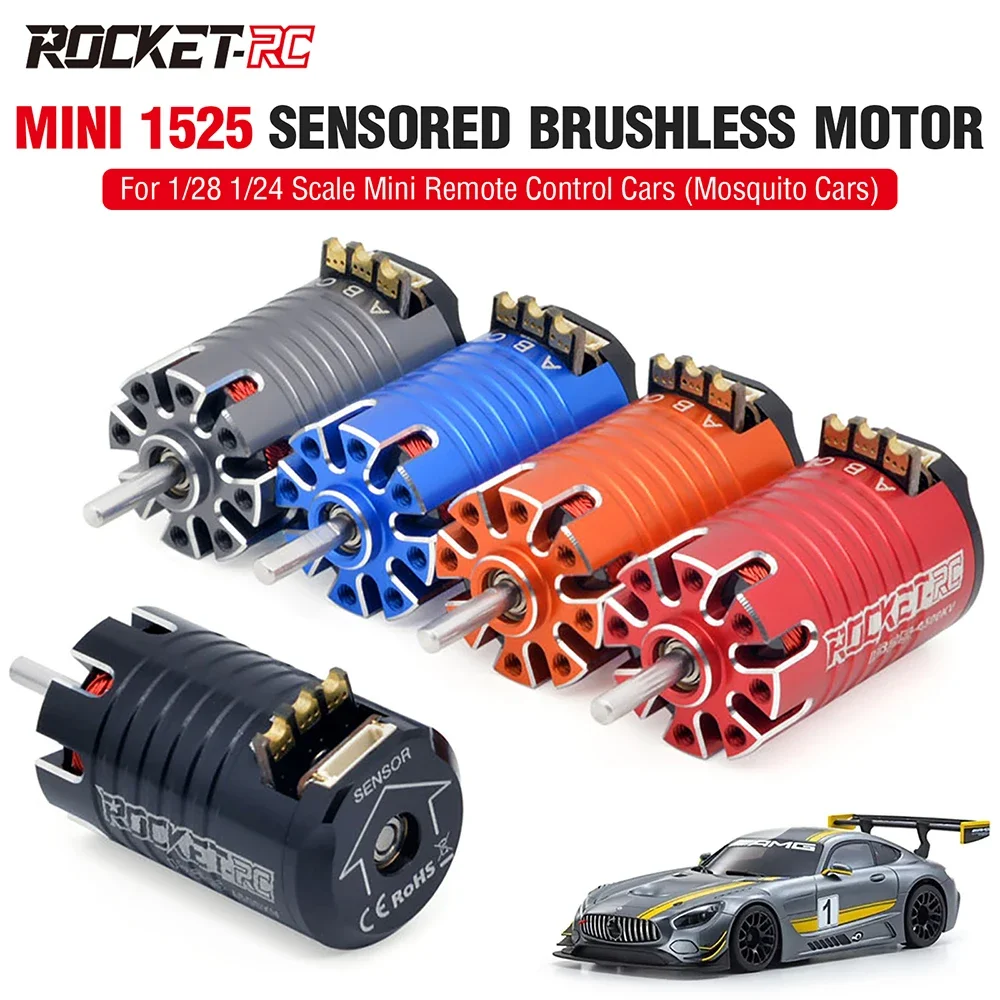 Фото Бесщеточный двигатель UniFlyROCKET-RC MINI 1525 с датчиками для миниатюрных радиоуправляемых машинок 1/28 и 1/24 (Mosquito Cars) №2