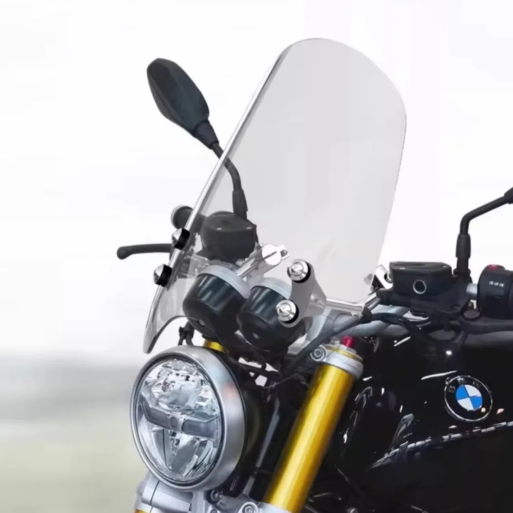 Фото Ветровое стекло для мотоцикла R NineT R9T R 9 T Pure Racer Scrambler Urban G/S, передний ветроотражатель, ретро-деталь для кафе-рейсера №2