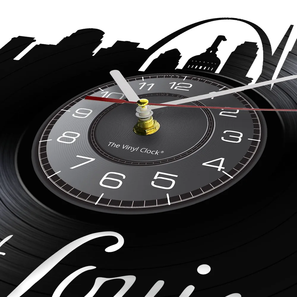 Настенные часы с виниловой пластиной в стиле Сент-Луис | Дом и сад