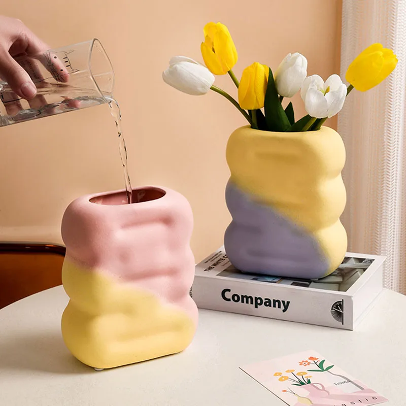 

Dry Grass Nordic Design Vase Ceramic Design Bonsai Modern Decorative Flowerpots Interior Dried Plant Decoracion Room Decoration