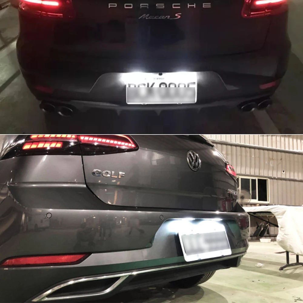 Комплект Из 2 Автомобильных Номерных Знаков Для Vw Golf 4/5/6/7 Mk4/mk7 Passat Cc Polo Scirocco Skoda Seat