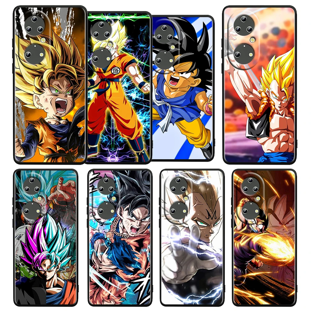 

Cartoon Dragon Ball Cool For Huawei P50 P20 P30 P40 5G P10 Pro Lite E Plus P9 Lite Mini Silicone Soft TPU Black Phone Case Cover