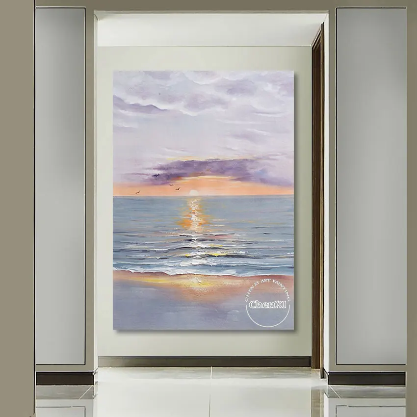 Современная текстильная абстрактная картина маслом для гостиной холст