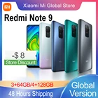 Смартфон Xiaomi Redmi Note 9, 3 ГБ ОЗУ 64 Гб 128 Гб ПЗУ, Восьмиядерный процессор MTK Helio G85, четыре задних камеры 48 МП, аккумулятор 5020 мАч