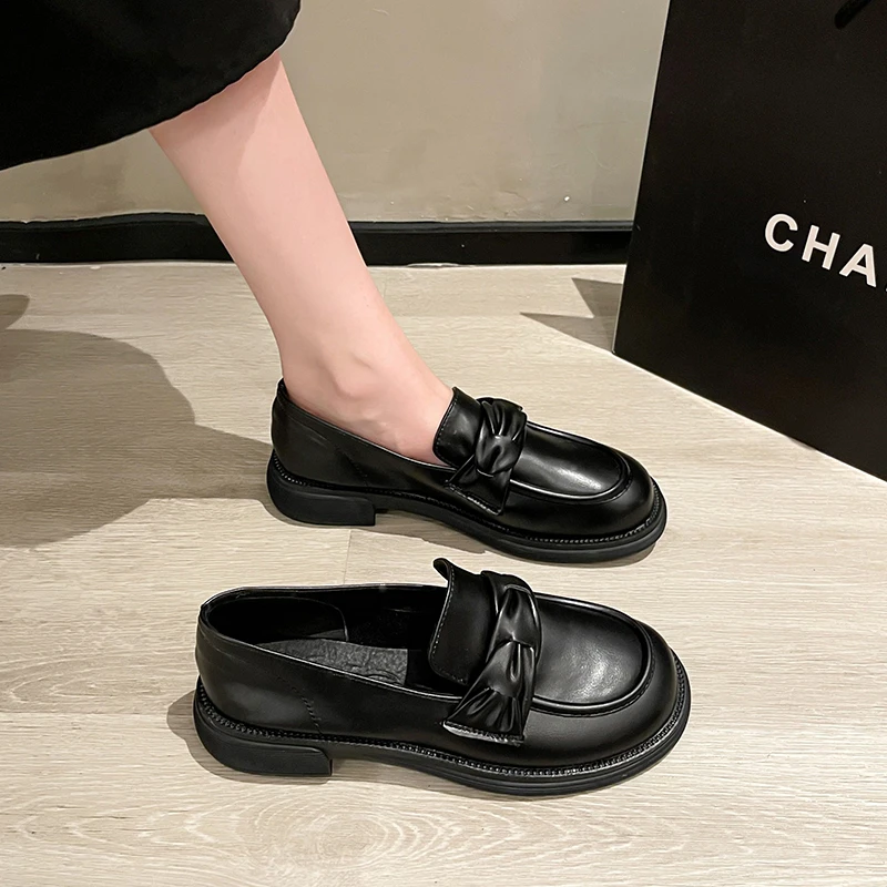 

Туфли дерби в британском стиле женские, универсальные, без застежки, повседневные Мягкие кроссовки с круглым носком, с закрытым носком, осен...