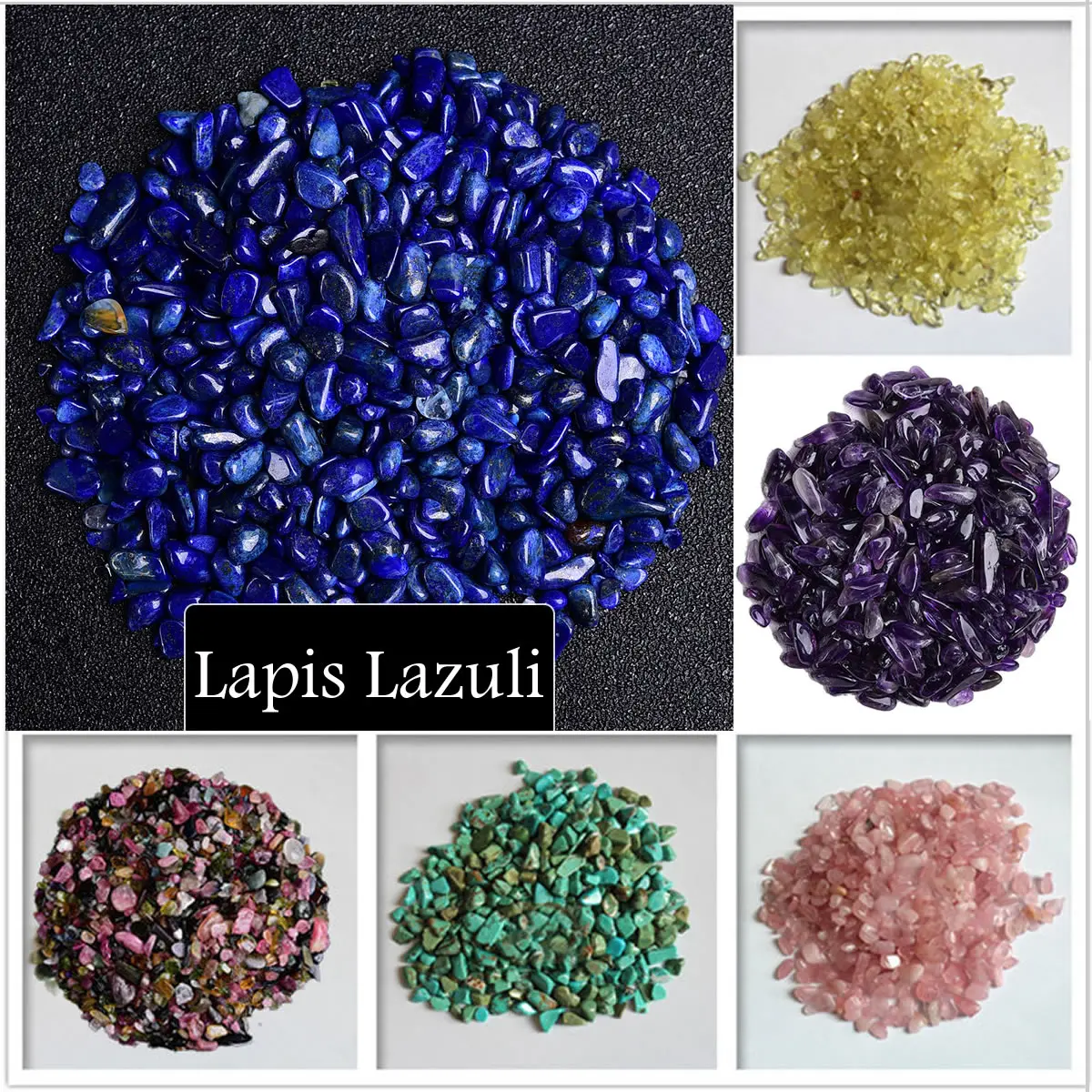 

1 Pack/20g 3-5mm Fashion Natural Crystal Quartz Stone Chips Undrilled Mini Healing Raw Mineral Chips Lapis Lazuli Agate Chips