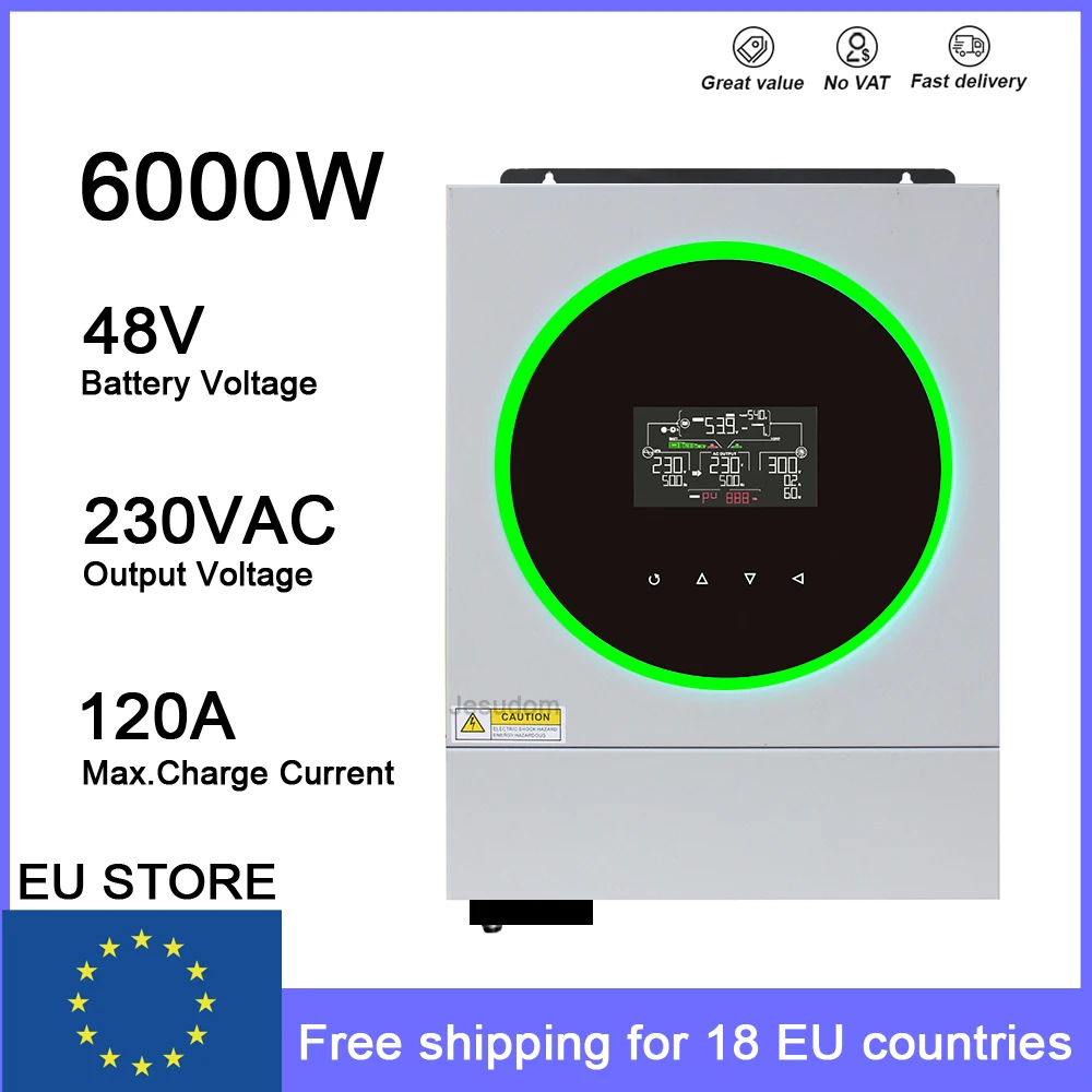 4 кВт 6 кВт MPPT Off Grid солнечная батарея инвертора напряжение 24 В 48 в 500 А 230 В Высокая PV Зарядка вход чистая Синусоидальная волна выход в с Wi-Fi