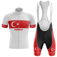powerband turkey national short sleeve cycling jersey summer cycling wear ropa ciclismobib shorts