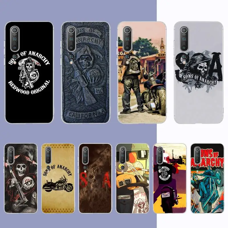 

FHNBLJ Sons Of Anarchy USA TV Painted Phone Case for Samsung S21 A10 for Redmi Note 7 9 for Huawei P30Pro Honor 8X 10i cover