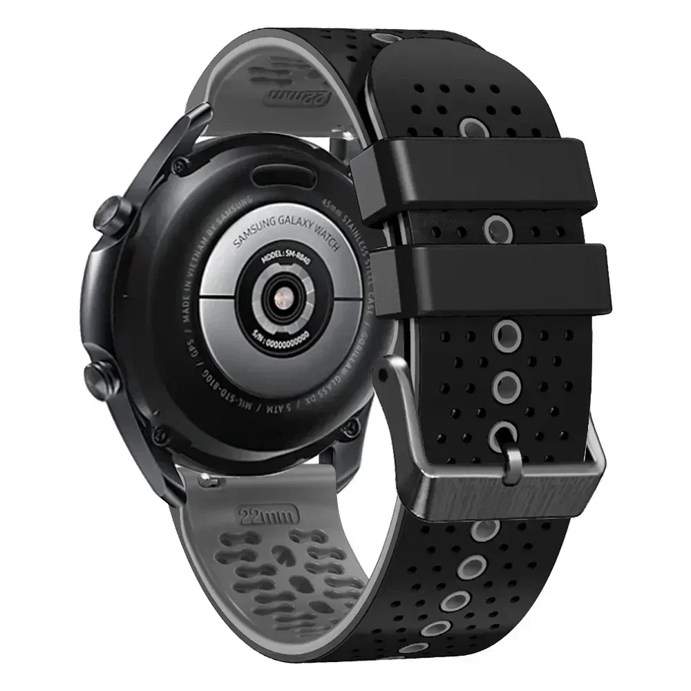 Ремешок силиконовый для смарт-часов TicWatch Pro 3 GPS GTX 2021 2020 22 мм