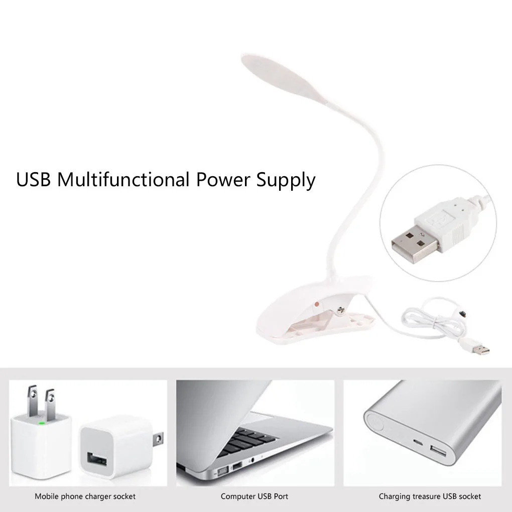 

Students USB LED Table Clip Lamp Children Gooseneck Reading Light Bed Headboard Table Clip Lamp
