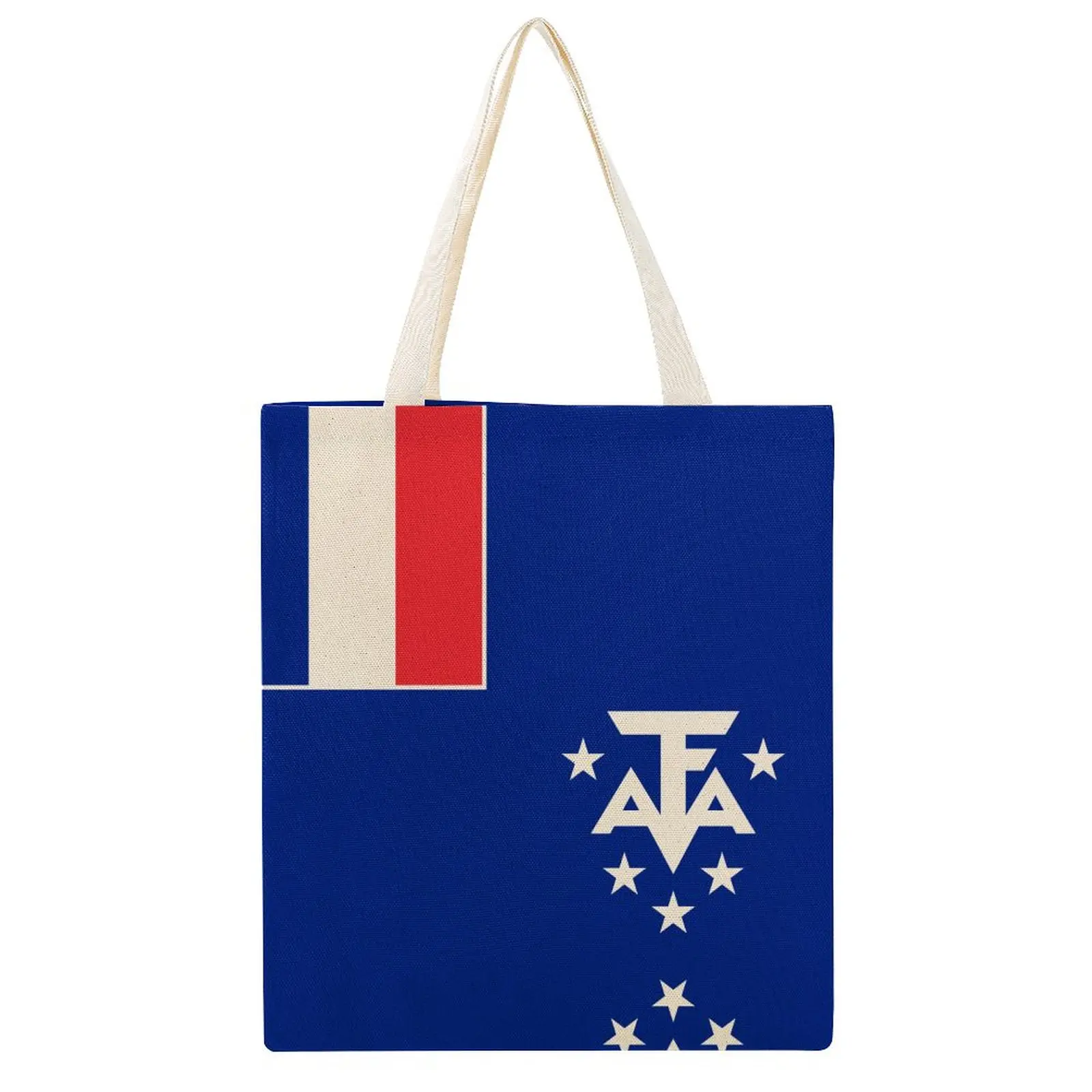 

Canvas Bag Flag of The French Southern And Antarctic Lands High Grade Purse Creative Funny Novelty Blanket Roll Canvas Tote Bag