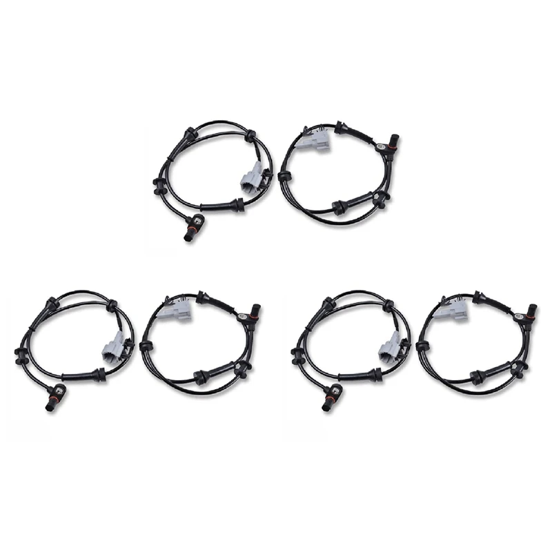 6 шт. датчик скорости колеса ABS передний левый и правый для Nissan Navara D40 Pathfinder R51 2005