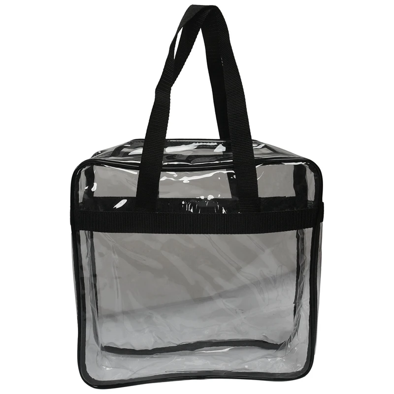 

Tote Bag, Sturdy PVC Construction Zippered Top,Stadium Security Travel & Gym Clear Bag, Perfect for Work, School, Sports Games a