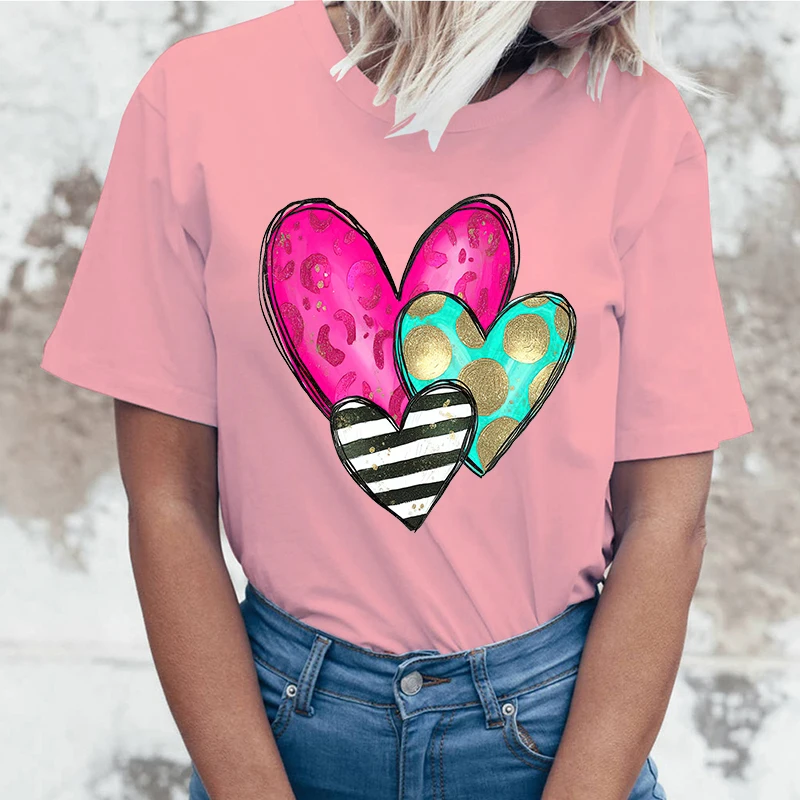 (Высококачественные футболки) новая футболка с надписью Love на День святого