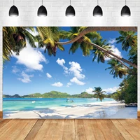 summer tropical palms tree blue sky cloudy place island photography backdrops portrait scenic photo background photo backdrops