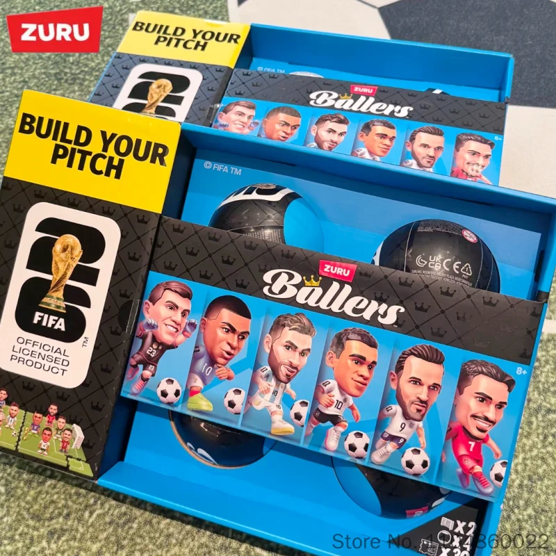 Фото Новая коллекционная миниатюрная фигурка футболиста ZURU 2026 FIFA World Cup Ballers в слепой коробке: Месси, Мбаппе, с аксессуарами №1