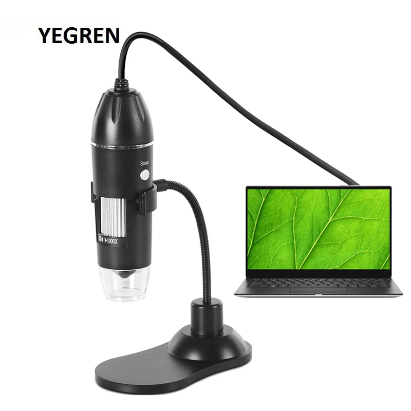 

Портативный USB цифровой микроскоп 50-100X зум Камера 8 светодисветодиодный электронная лупа w/змея трубка держатель Contect PC f/ PCB Inspection