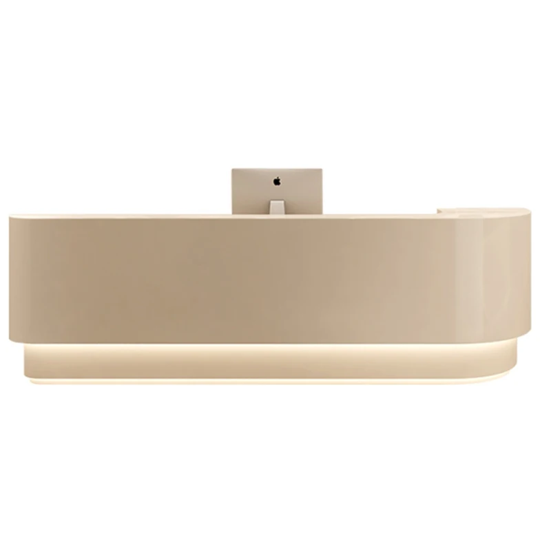 Розовая стойка регистрации Золотая полка для дома салона бизнес-стола изогнутая