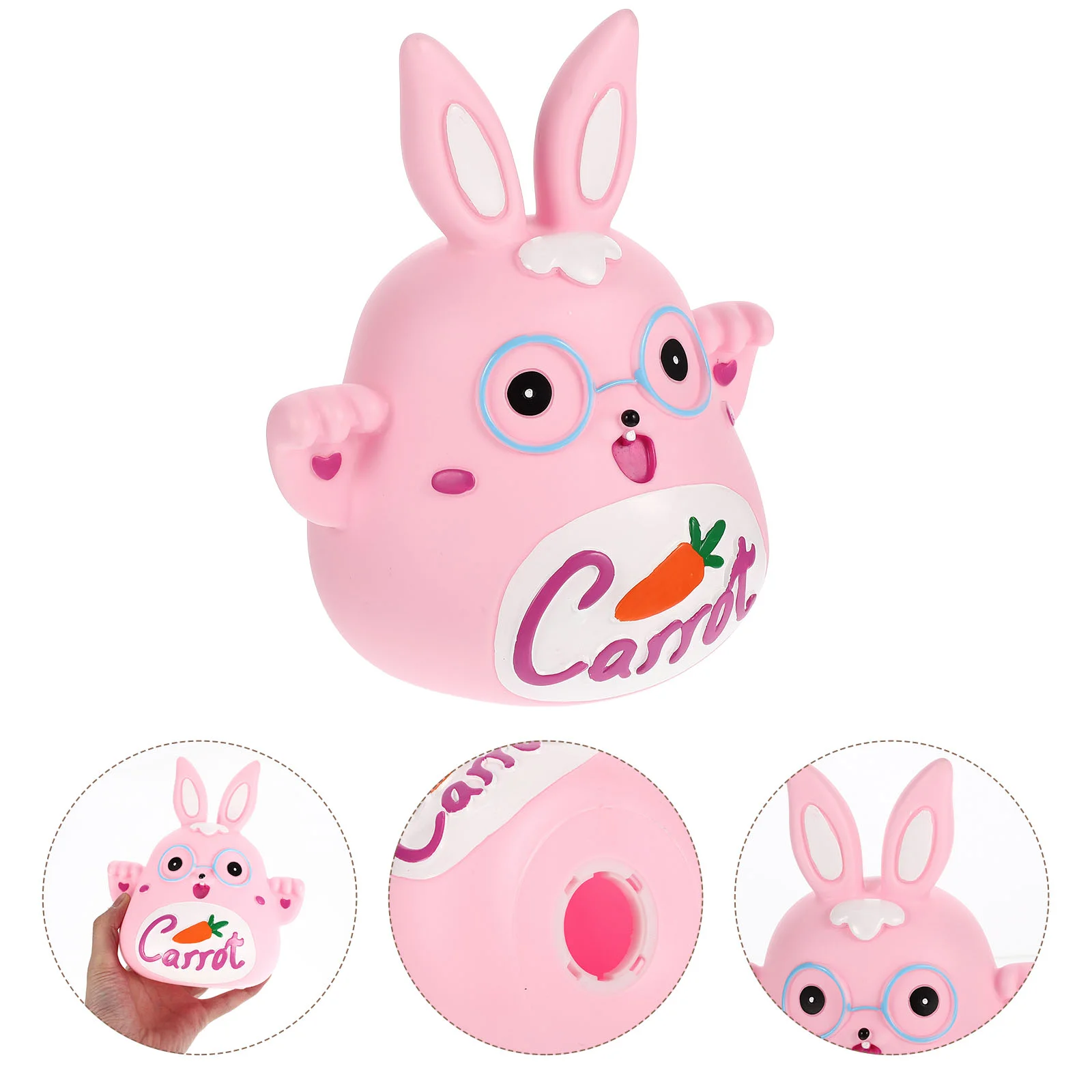 

Bank Saving Money Bunnypig Pot Holder Jar Piggy Kidspenny Animal Mini Stand Stationary Vinyl Pen Statue Lovely Rabbit Box