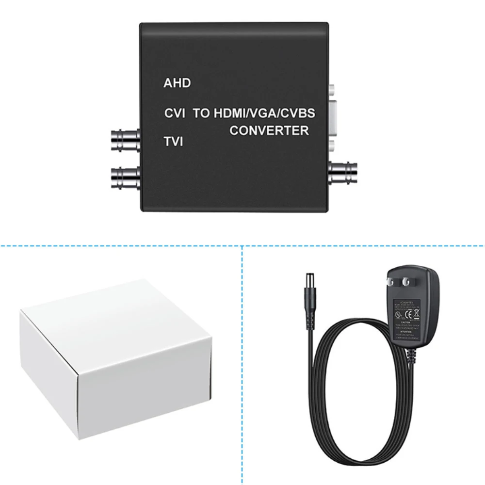 8MP 4K Camera Video Converter TVI/AHD/CVI To HDMI/CVBS/VGA Converter Looping TVI/AHD/CVI Output for Surveillance Camera System enlarge
