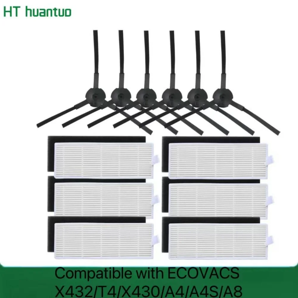 Фото Совместим с Ecovacs ilife X432 T4 X430 A4 A4S A8 в упаковке щеток для кромок фильтра №1