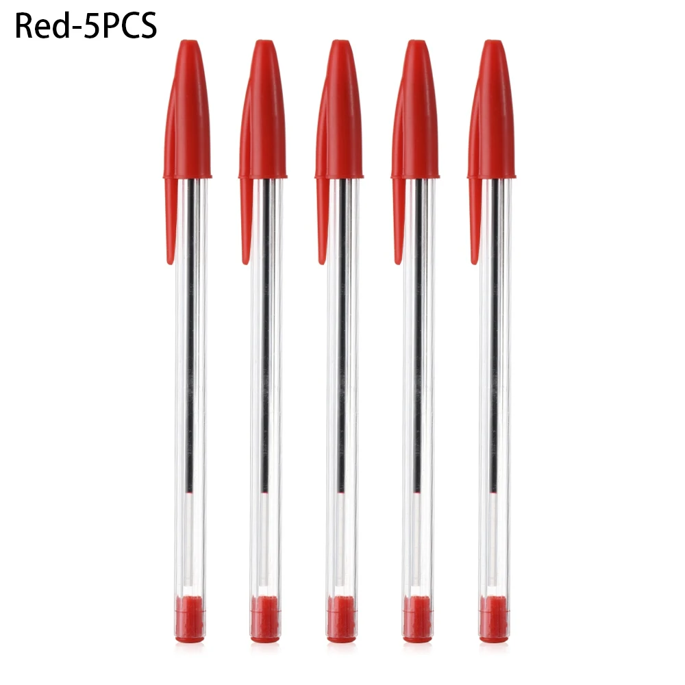 

Шариковая ручка пластиковая 5 шт. красный синий черный